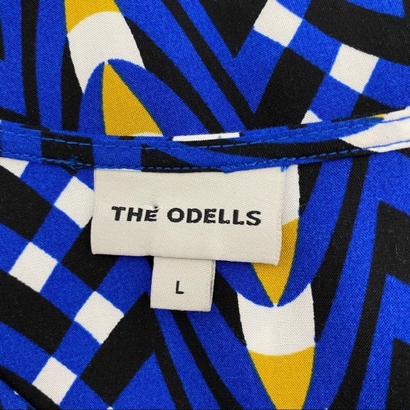 The Odells bright blue print wrap slouch top L - Picture 12 of 12